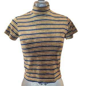 The‎ Limited vintage blue and brown velour top